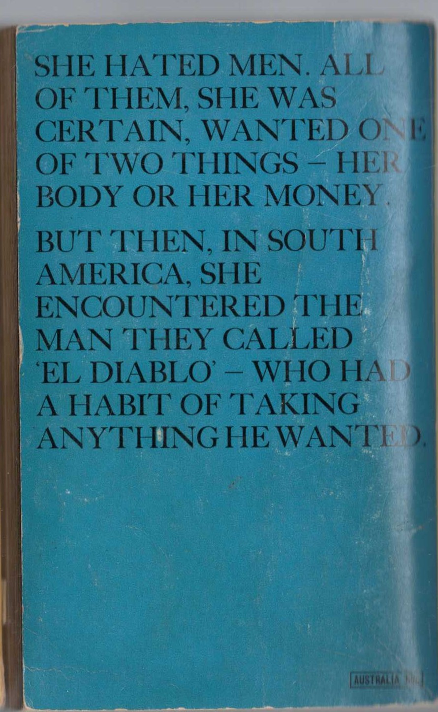 Barbara Cartland  THE KISS OF THE DEVIL magnified rear book cover image