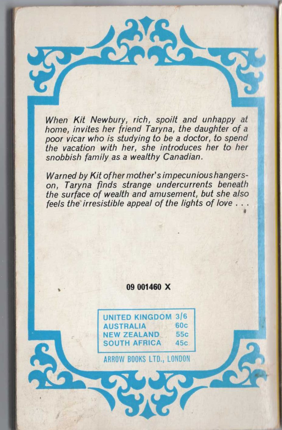 Barbara Cartland  LIGHTS OF LOVE magnified rear book cover image