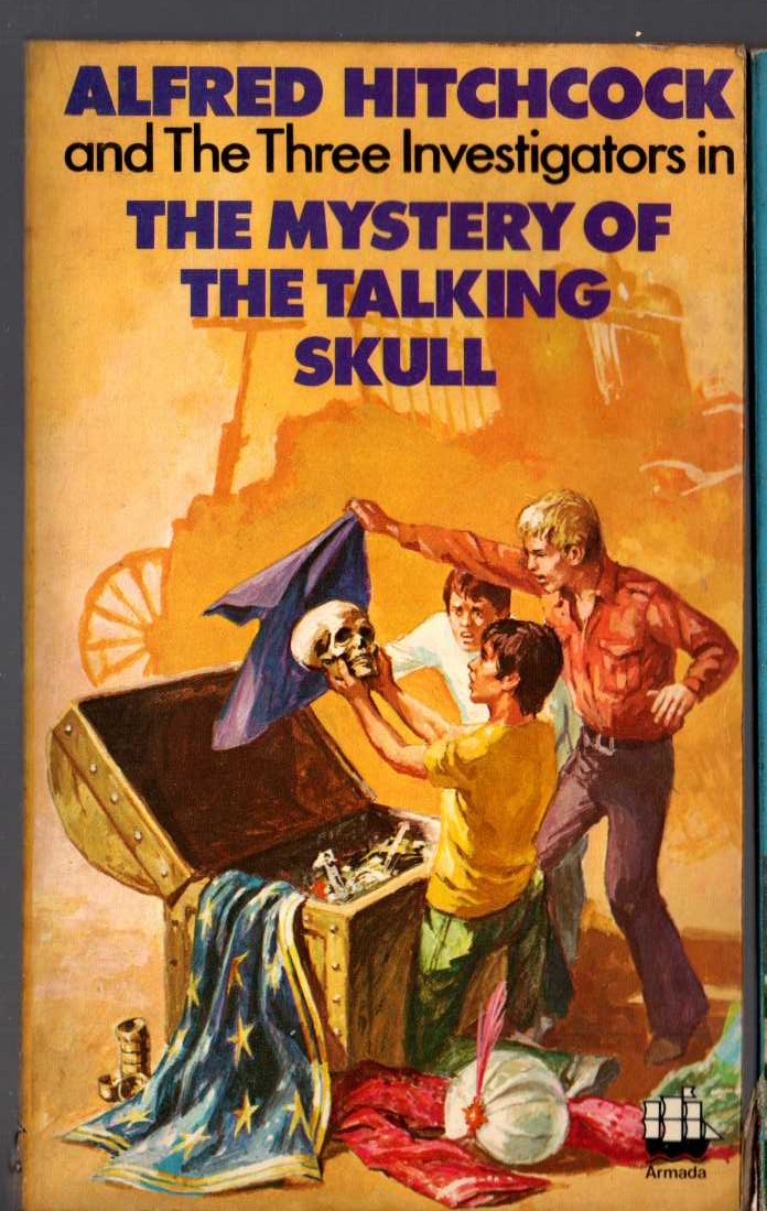 Alfred Hitchcock (introduces_The_Three_Investigators) THE MYSTERY OF THE TALKING SKULL front book cover image