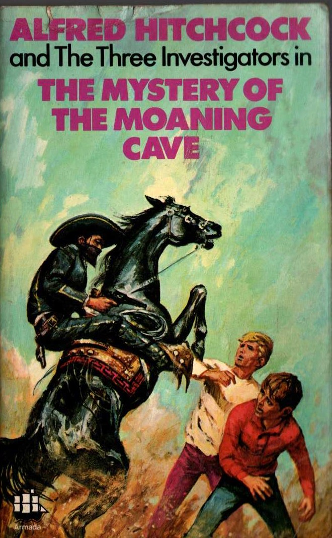 Alfred Hitchcock (introduces_The_Three_Investigators) THE MYSTERY OF THE MOANING CAVE front book cover image