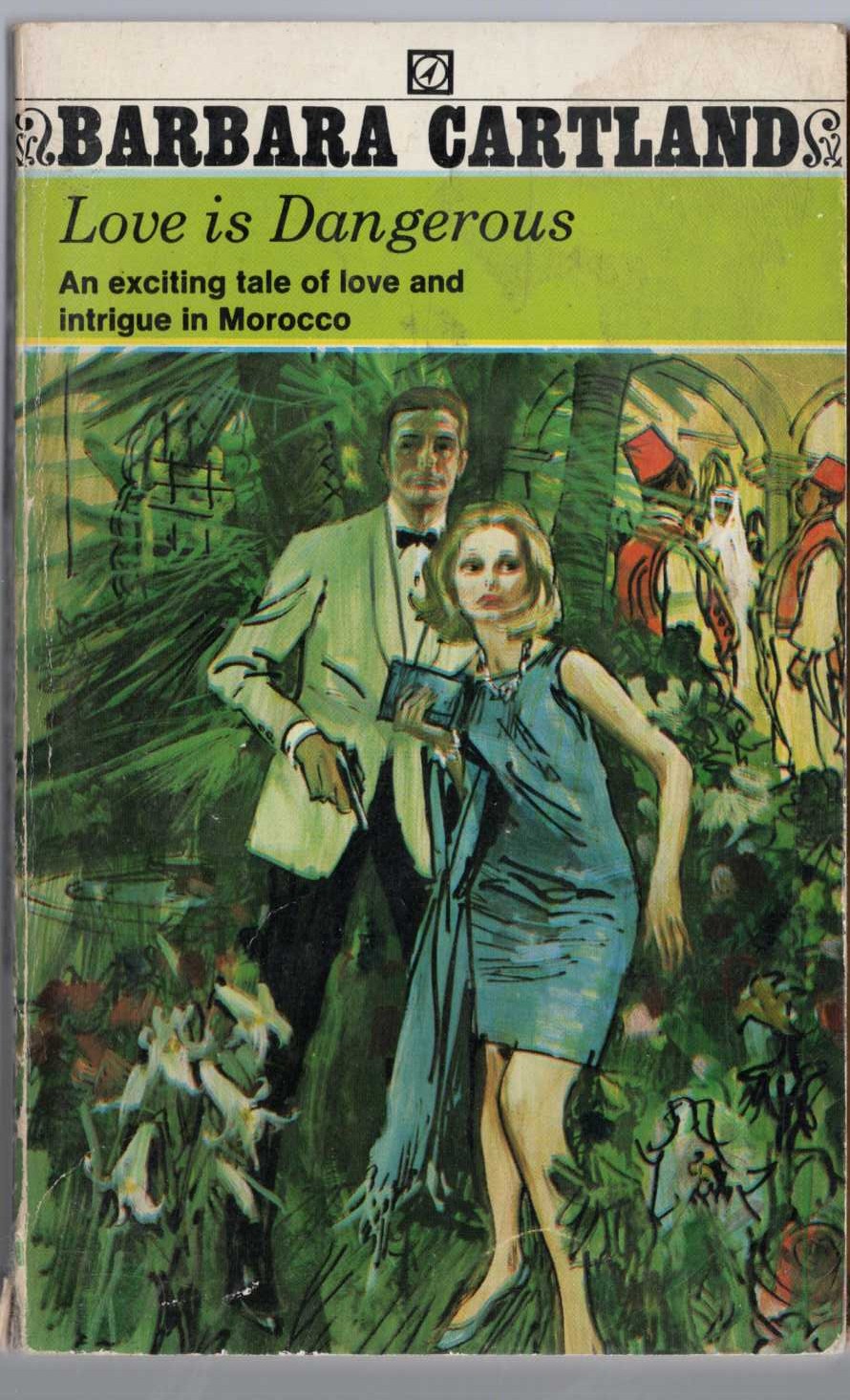 Barbara Cartland  LOVE IS DANGEROUS front book cover image