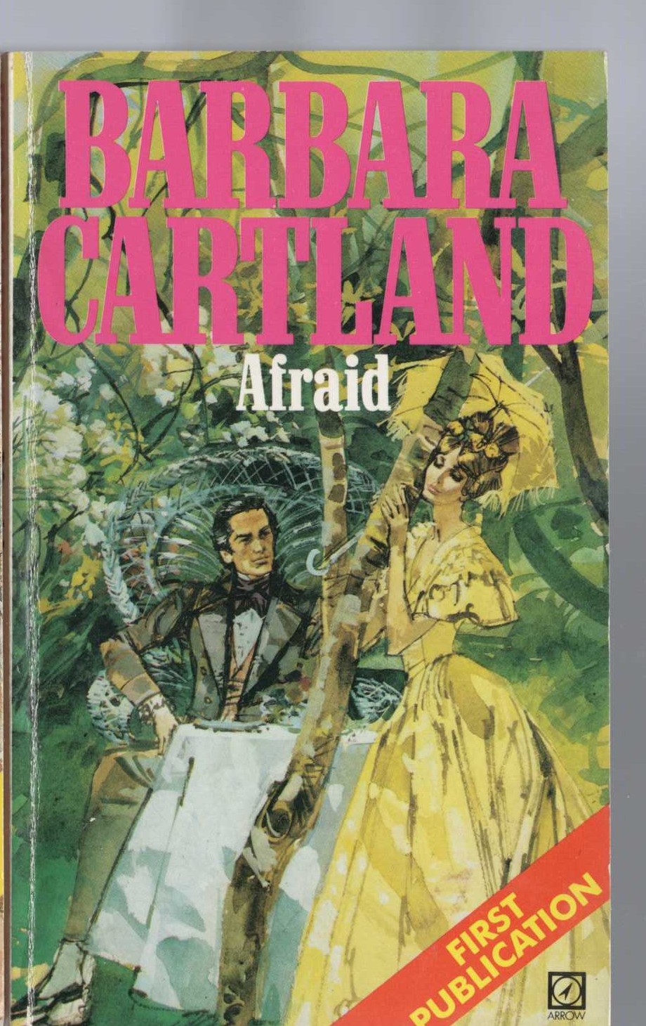 Barbara Cartland  AFRAID front book cover image