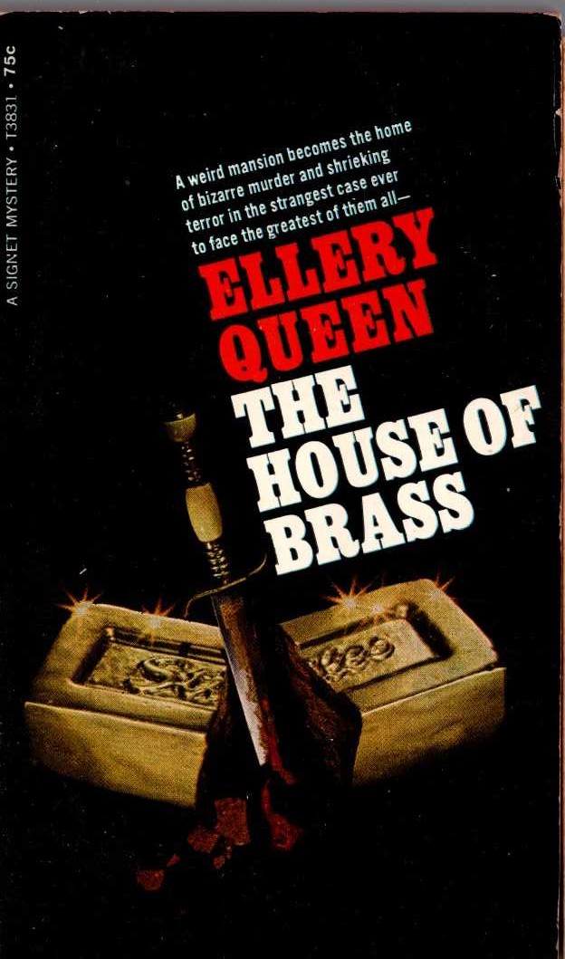 Ellery Queen  THE HOUSE OF BRASS front book cover image