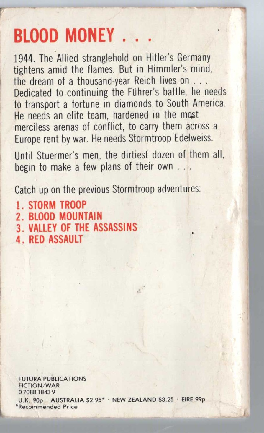 Leo Kessler  HIMMLER'S GOLD magnified rear book cover image