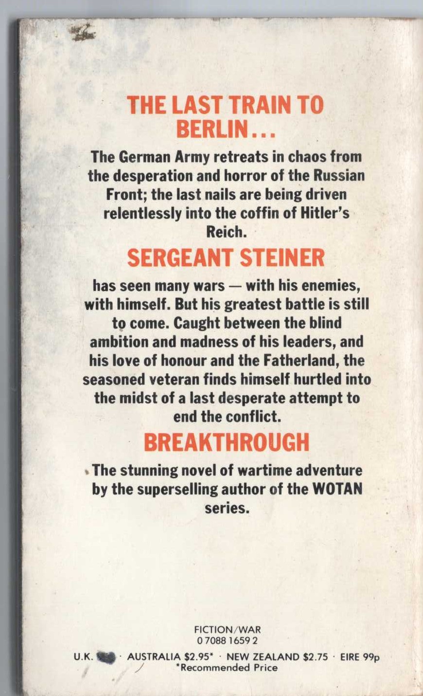 Leo Kessler  BREAKTHROUGH magnified rear book cover image