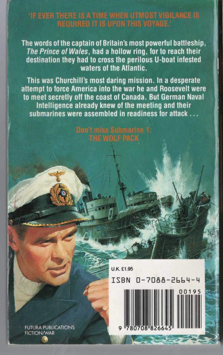 Leo Kessler  SUBMARINE 2: OPERATION DEATH WATCH magnified rear book cover image