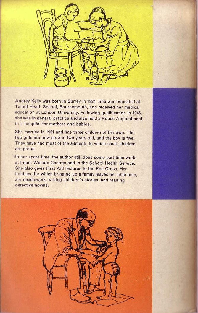 Audrey Kelly  THE PHYSICAL HEALTH OF CHILDREN magnified rear book cover image