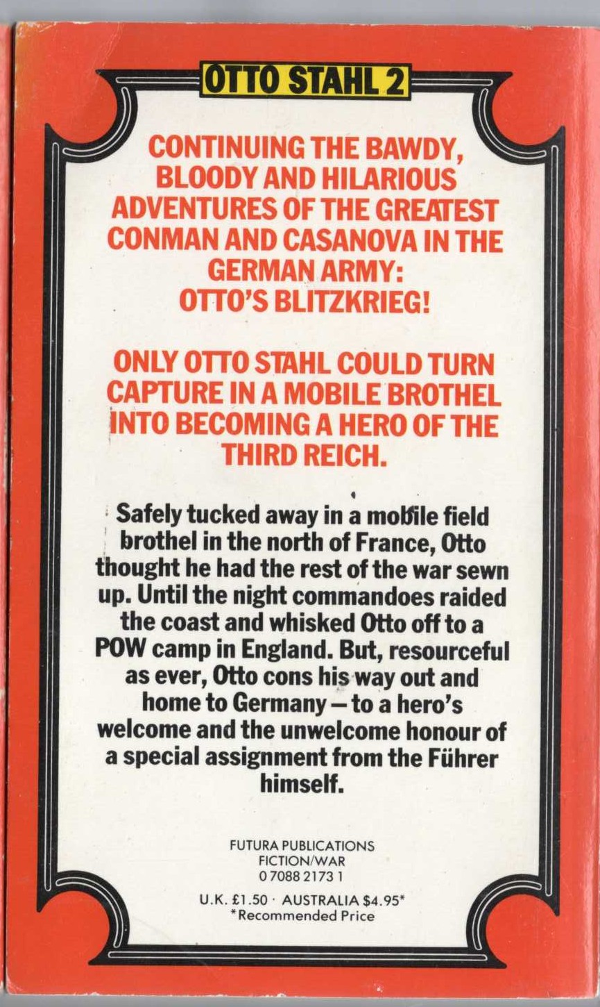 Leo Kessler  OTTO'S BLITZKRIEG! magnified rear book cover image