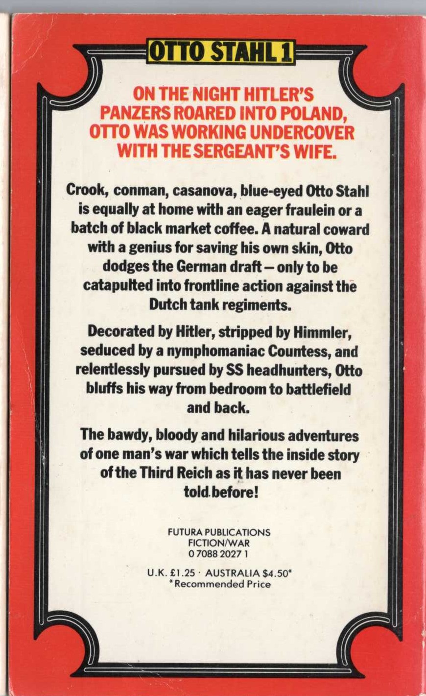 Leo Kessler  OTTO'S PHONEY WAR magnified rear book cover image