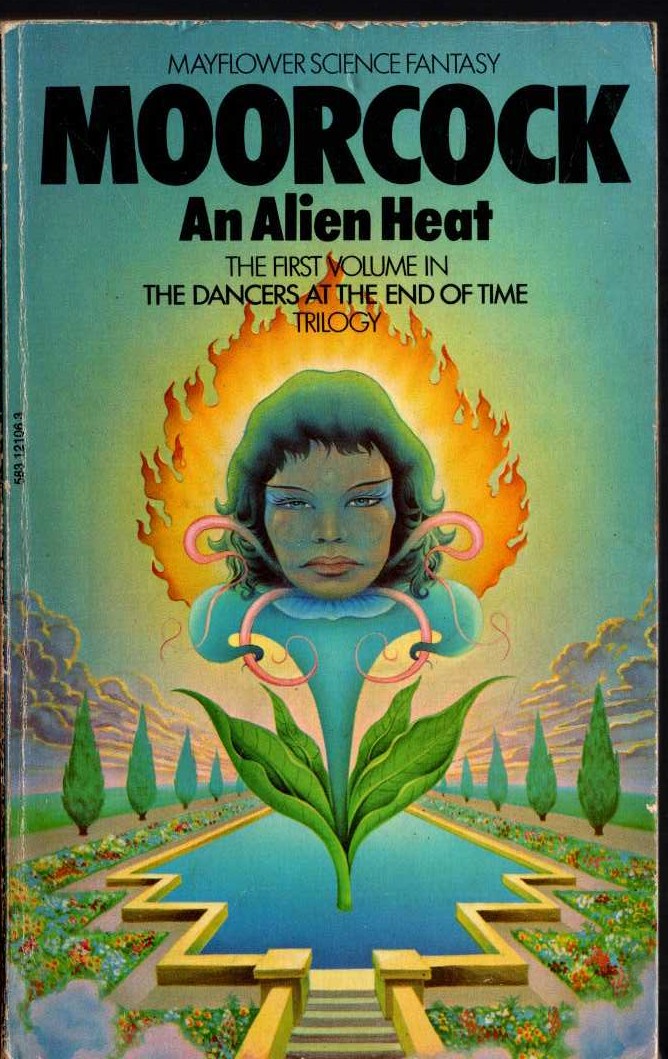 Michael Moorcock  AN ALIEN HEAT front book cover image