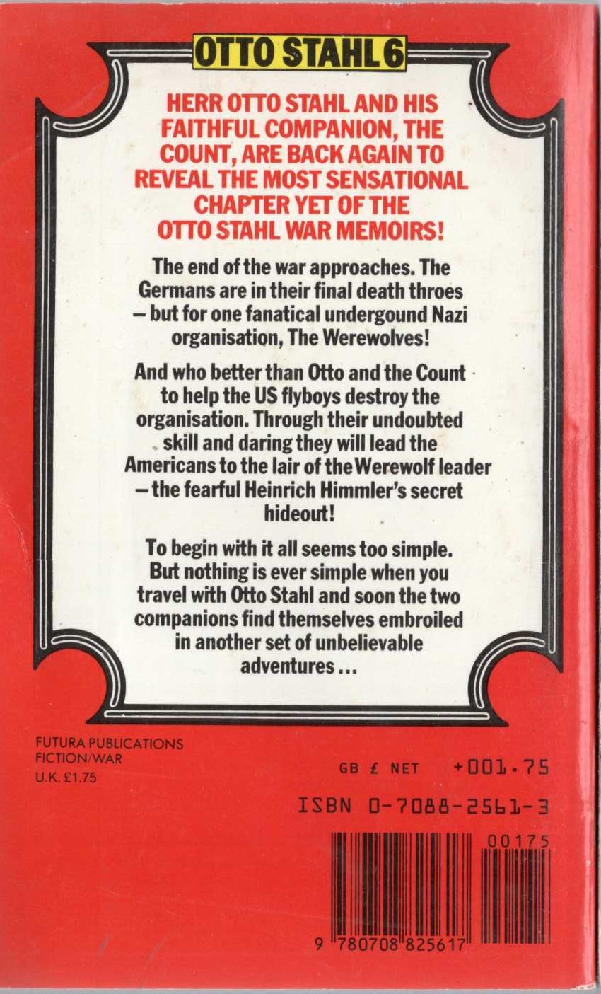 Leo Kessler  OTTO AND THE HIMMLER LOVE LETTERS magnified rear book cover image