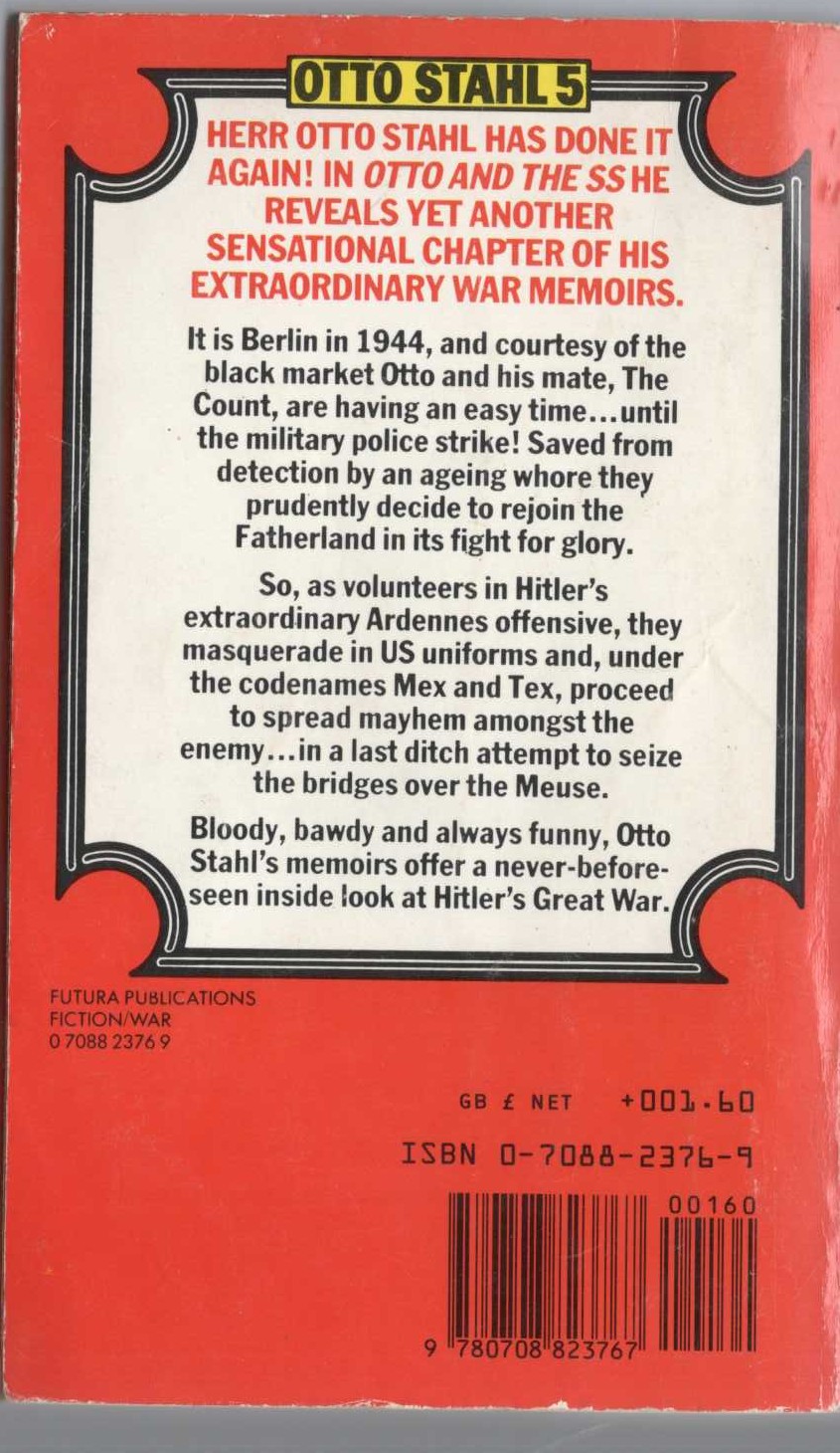Leo Kessler  OTTO AND THE SS magnified rear book cover image