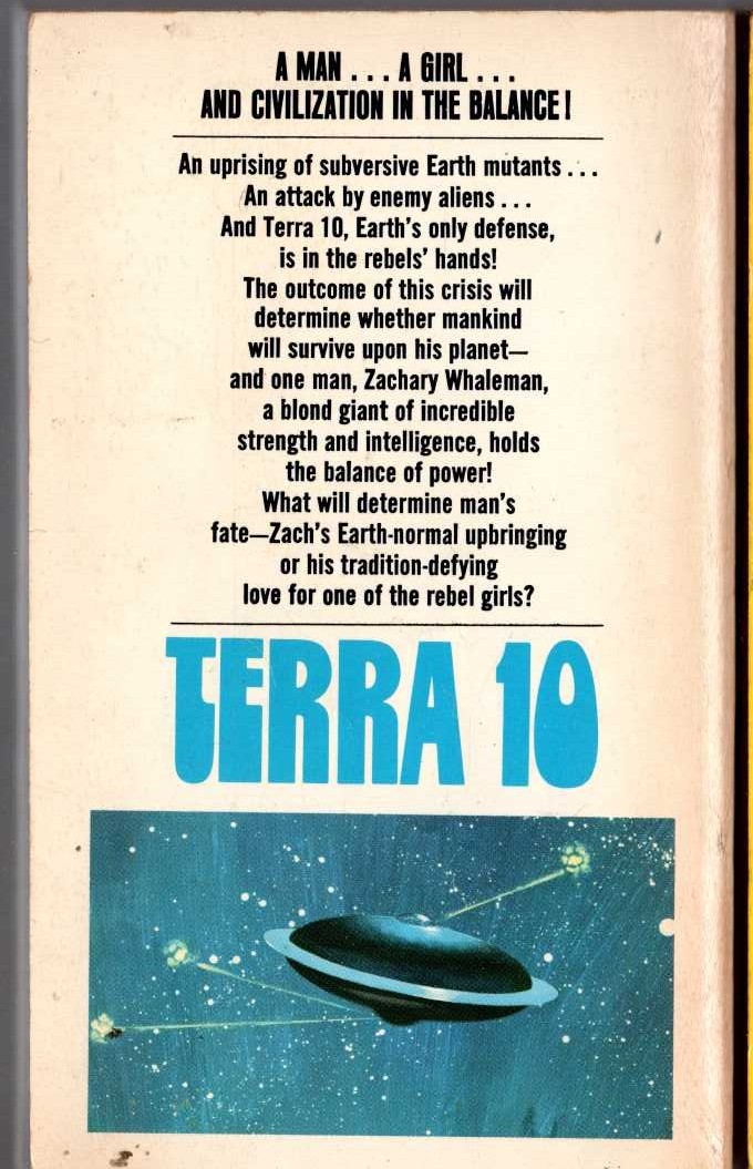 Don Pendleton  THE GUNS OF TERRA 10 magnified rear book cover image