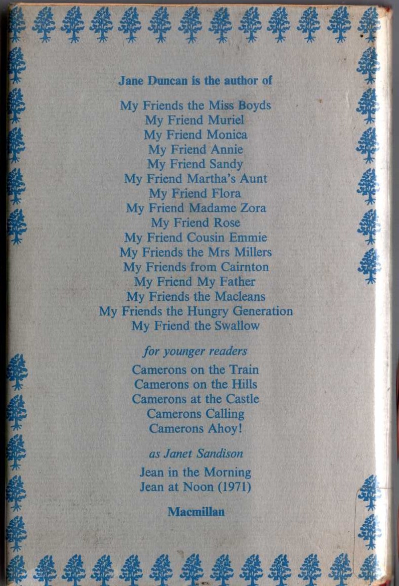MY FRIEND MY FATHER magnified rear book cover image
