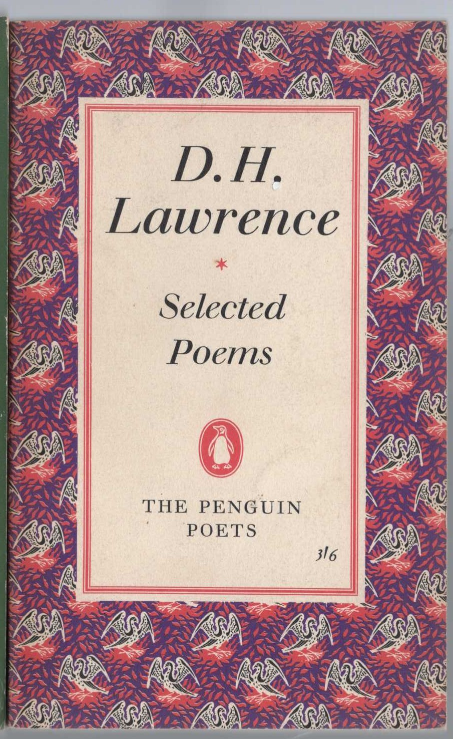 D.H. Lawrence  SELECTED POEMS front book cover image