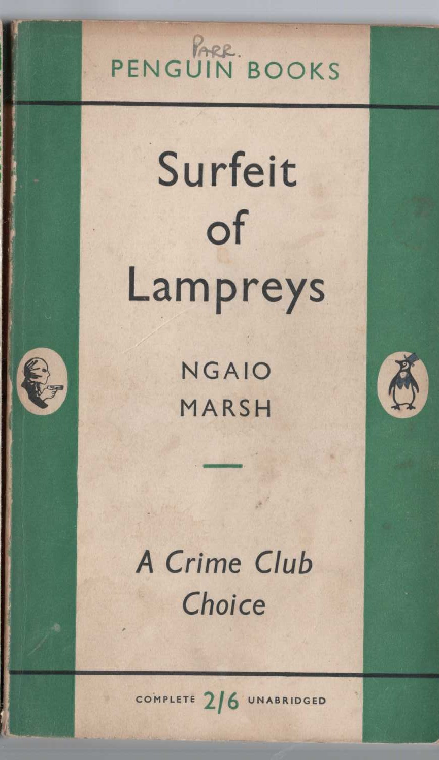 Ngaio Marsh  SURFEIT OF LAMPREYS front book cover image