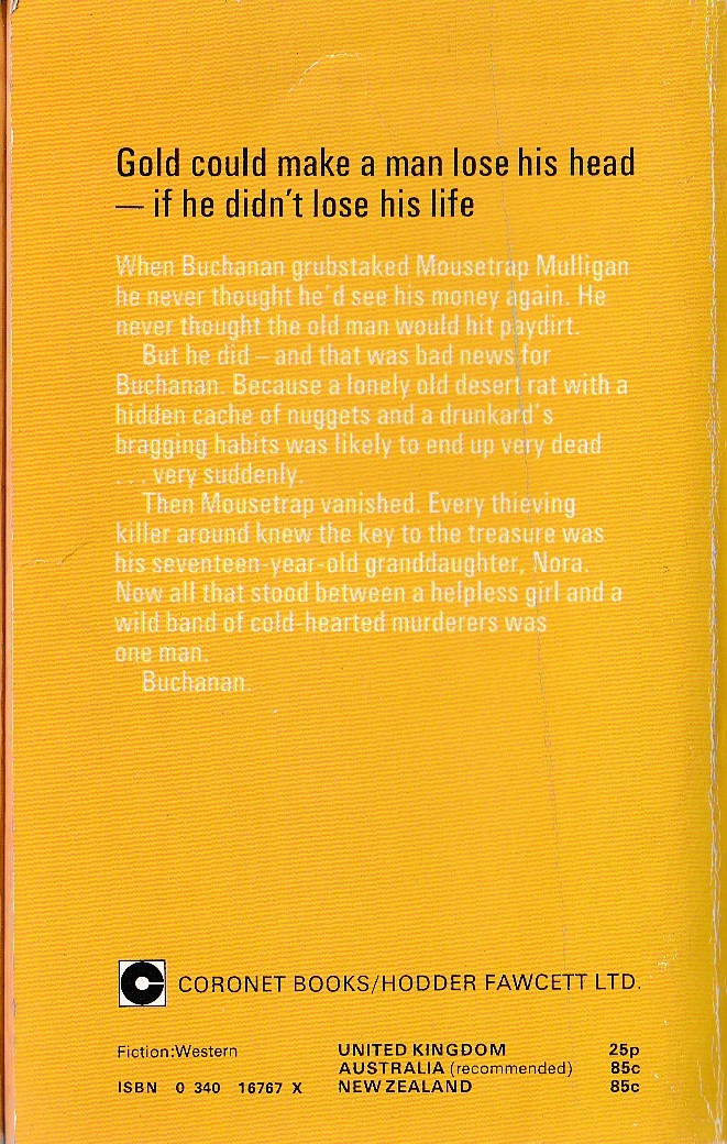 Jonas Ward  TRAP FOR BUCHANAN magnified rear book cover image