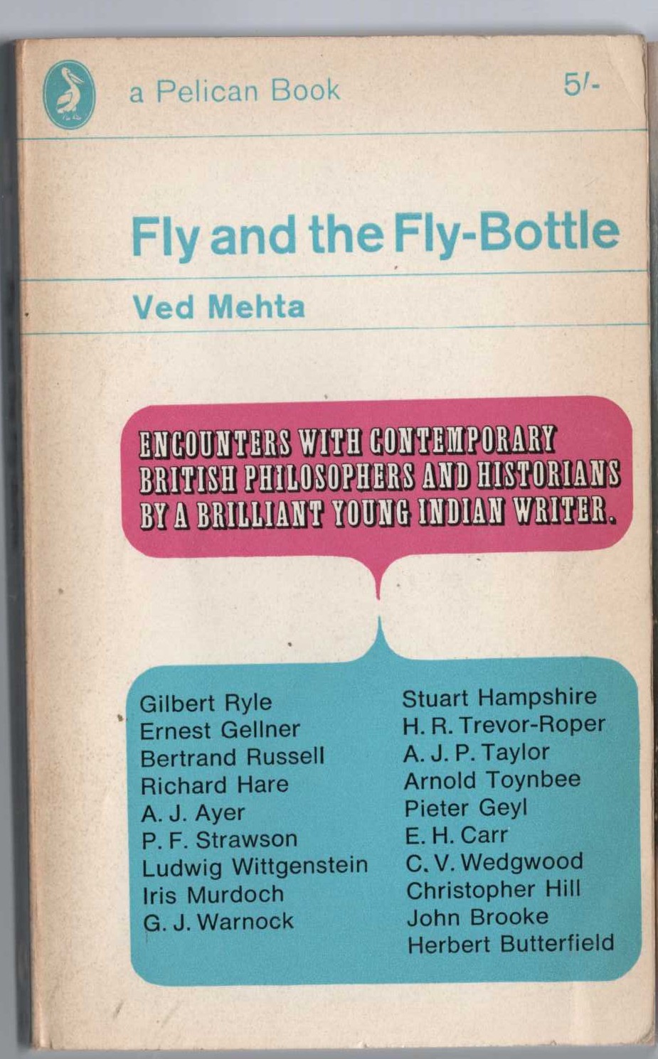 Ved Mehta  FLY AND THE FLY-BOTTLE front book cover image