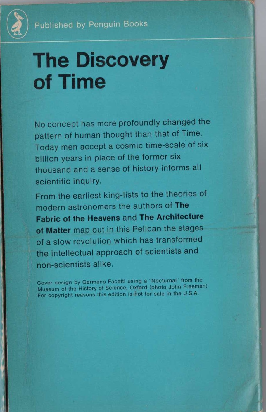 THE DISCOVERY OF TIME magnified rear book cover image