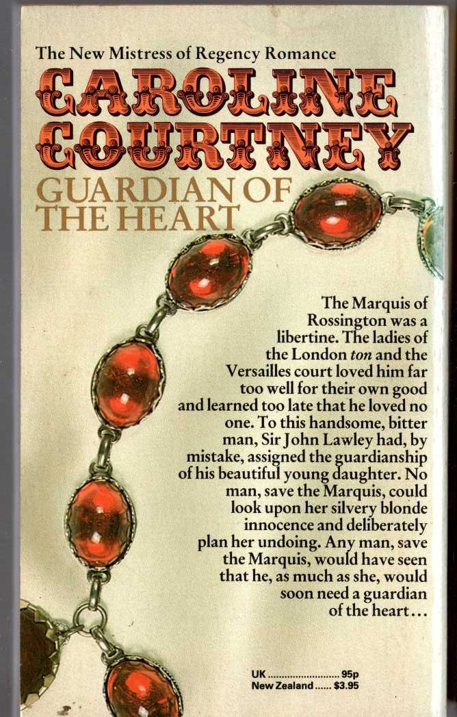 Caroline Courtney  GUARDIAN OF THE HEART magnified rear book cover image