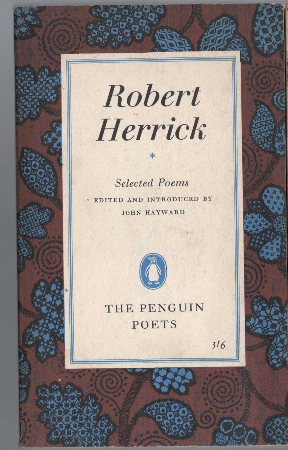 John Hayward (selects_and_edits) ROBERT HERRICK: SELECTED POEMS front book cover image