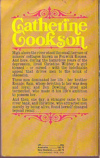 Catherine Cookson  FENWICK HOUSES magnified rear book cover image