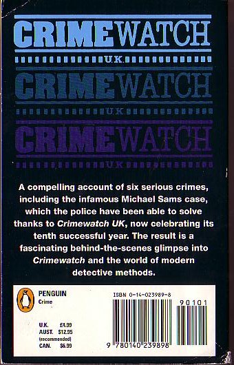 Liz Mills  CRIMEWATCH UK: TRUE CRIME STORIES SOLVED magnified rear book cover image
