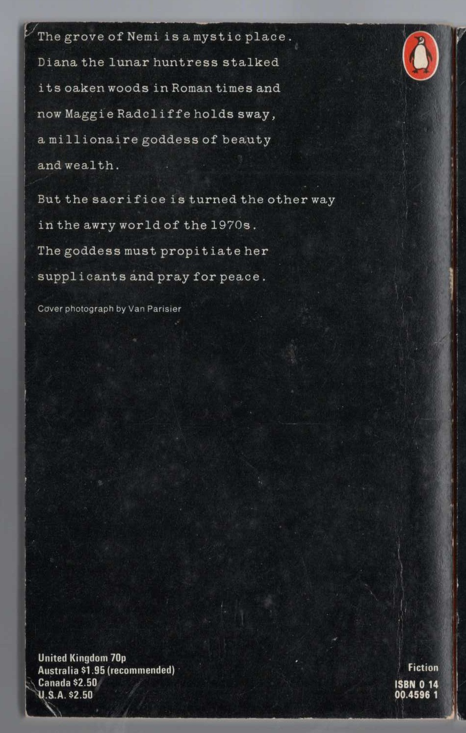 Muriel Spark  THE TAKEOVER magnified rear book cover image