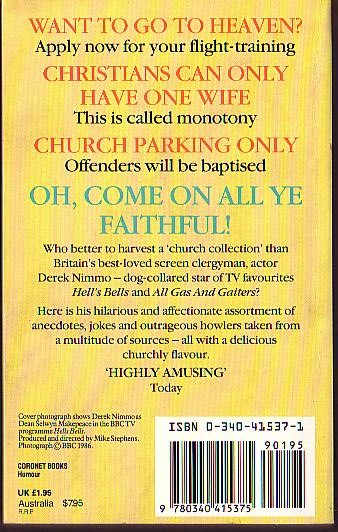Derek Nimmo  OH, COME ALL YE FAITHFUL! (A Humorous Church Collection) magnified rear book cover image