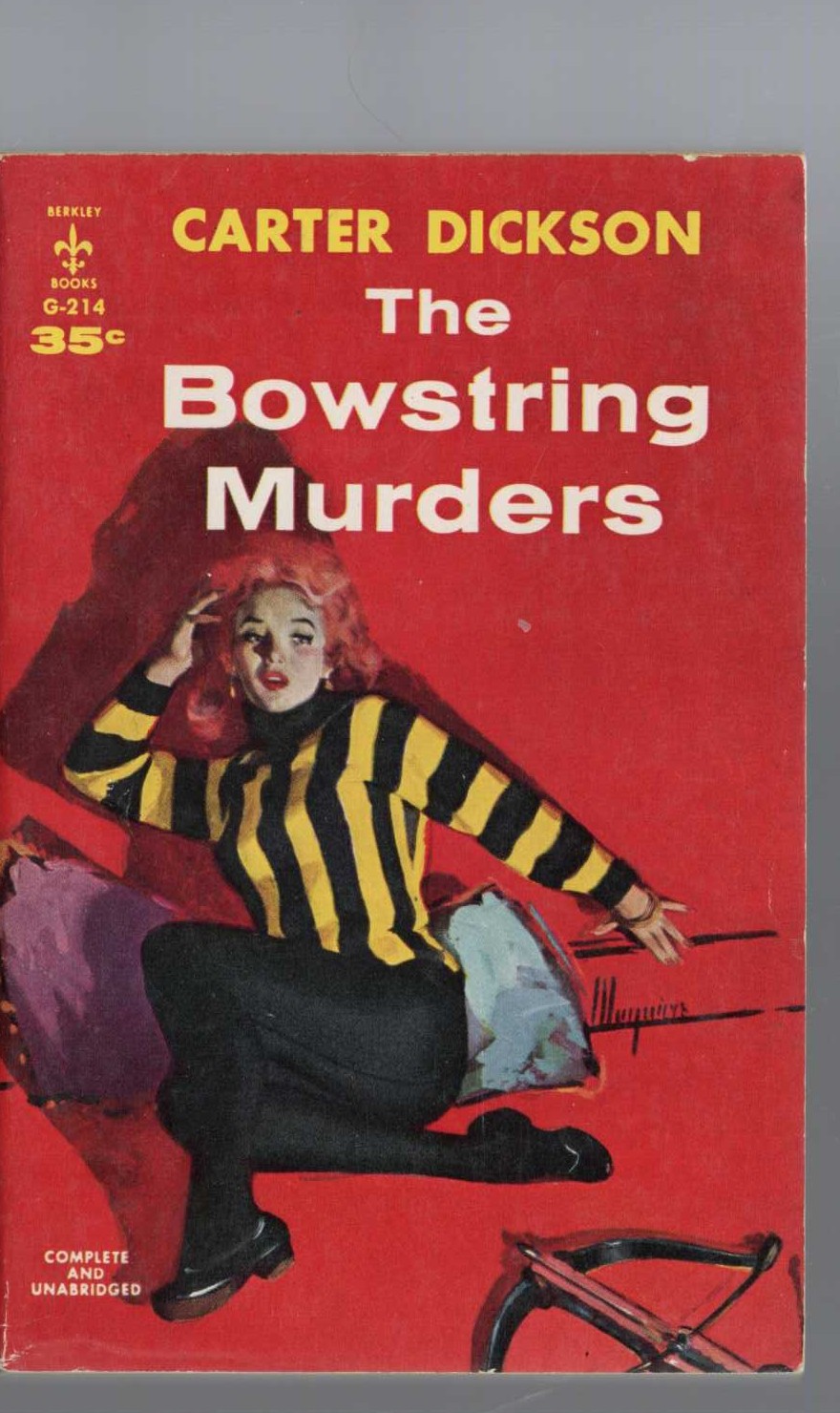 Carter Dickson  THE BOWSTRING MURDERS front book cover image