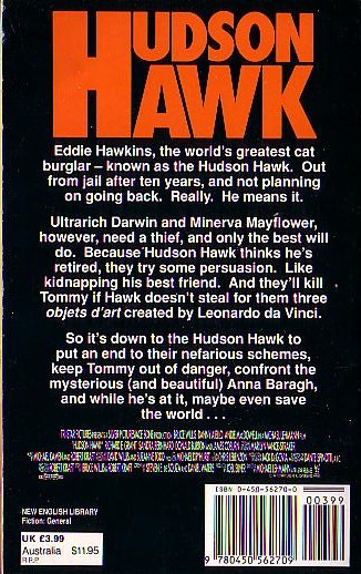 Geoffrey Marsh  HUDSON HAWK (Bruce Willis) magnified rear book cover image