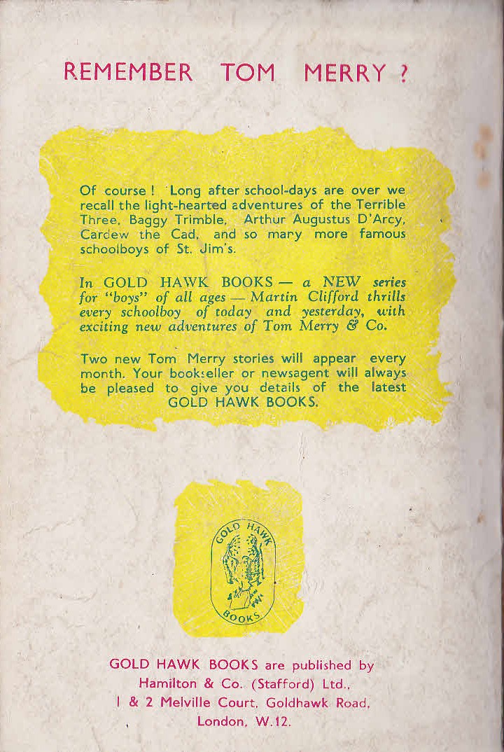 Martin Clifford  SKIMPOLE'S SNAPSHOT magnified rear book cover image