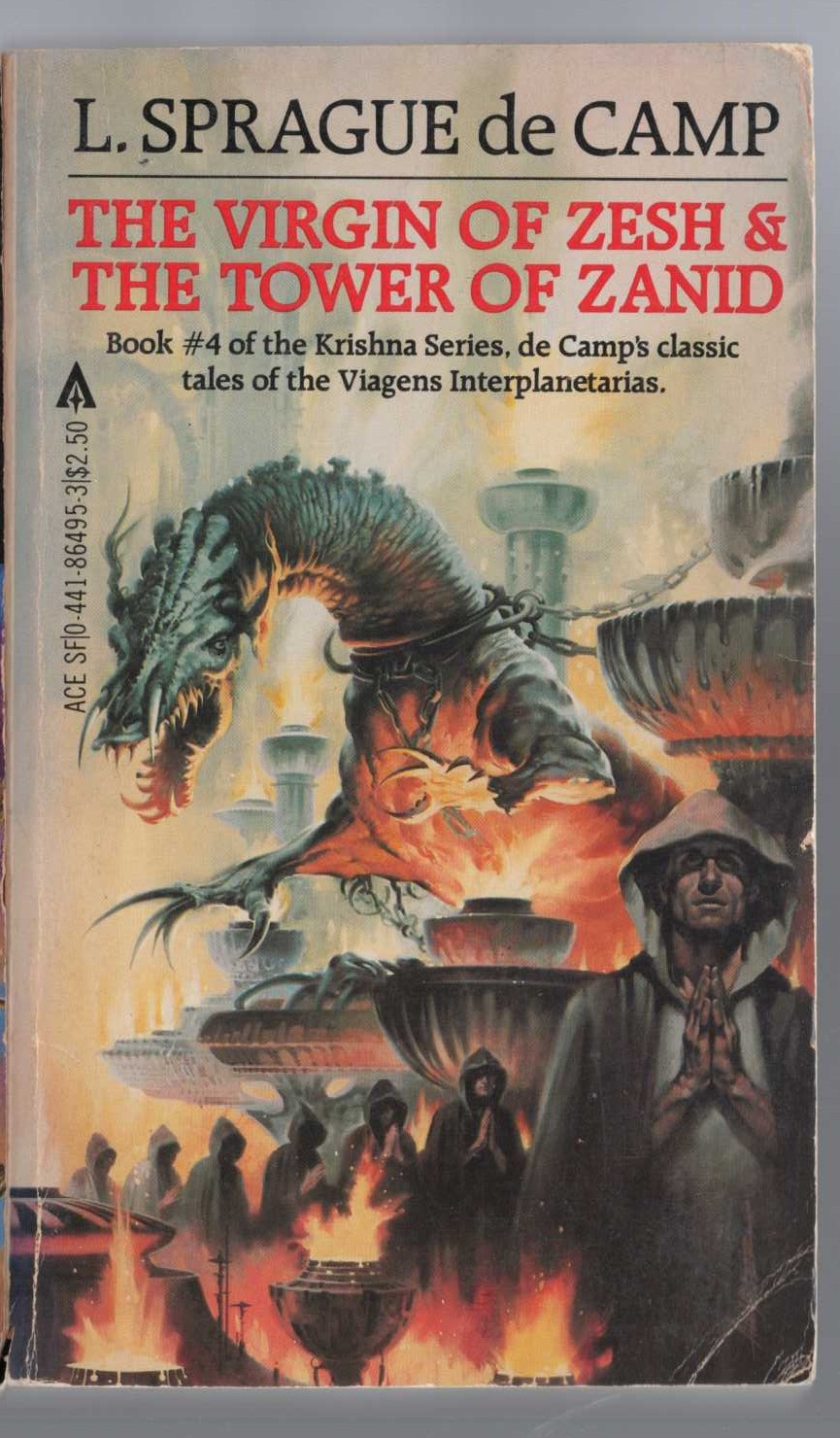 L.Sprague de Camp  THE VIRGIN OF ZESH and THE TOWER OF ZANID front book cover image