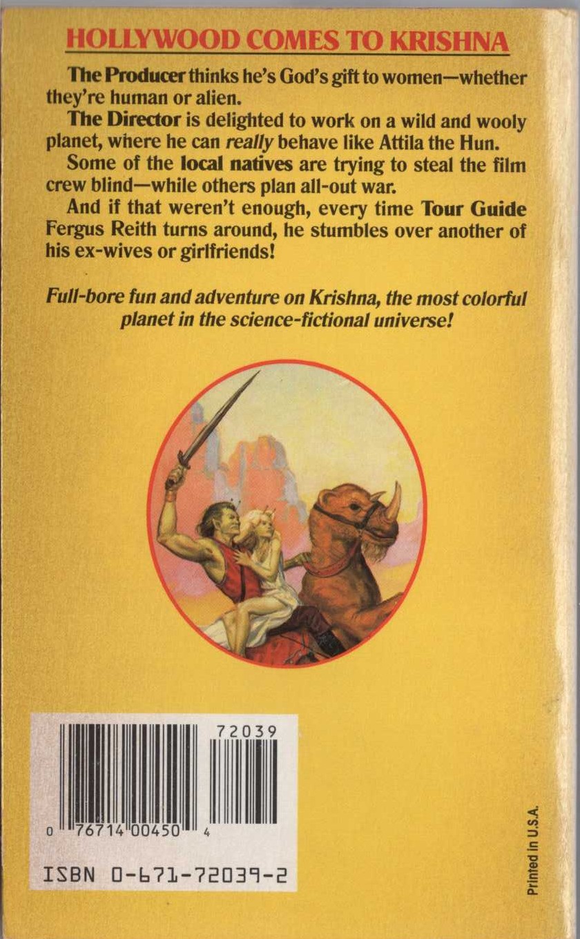 L.Sprague de Camp  THE SWORDS OF ZINJABAN magnified rear book cover image