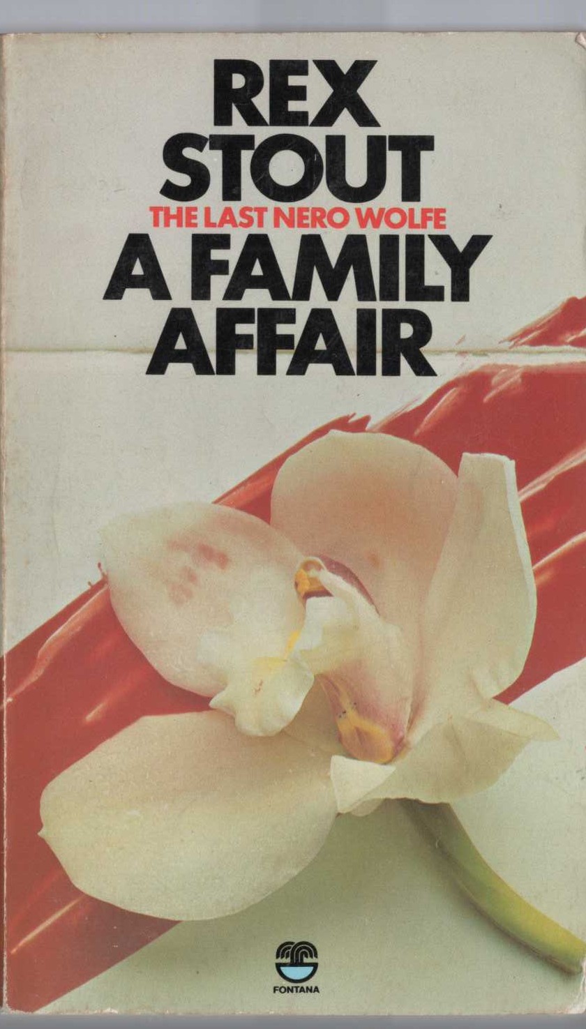 Rex Stout  A FAMILY AFFAIR front book cover image
