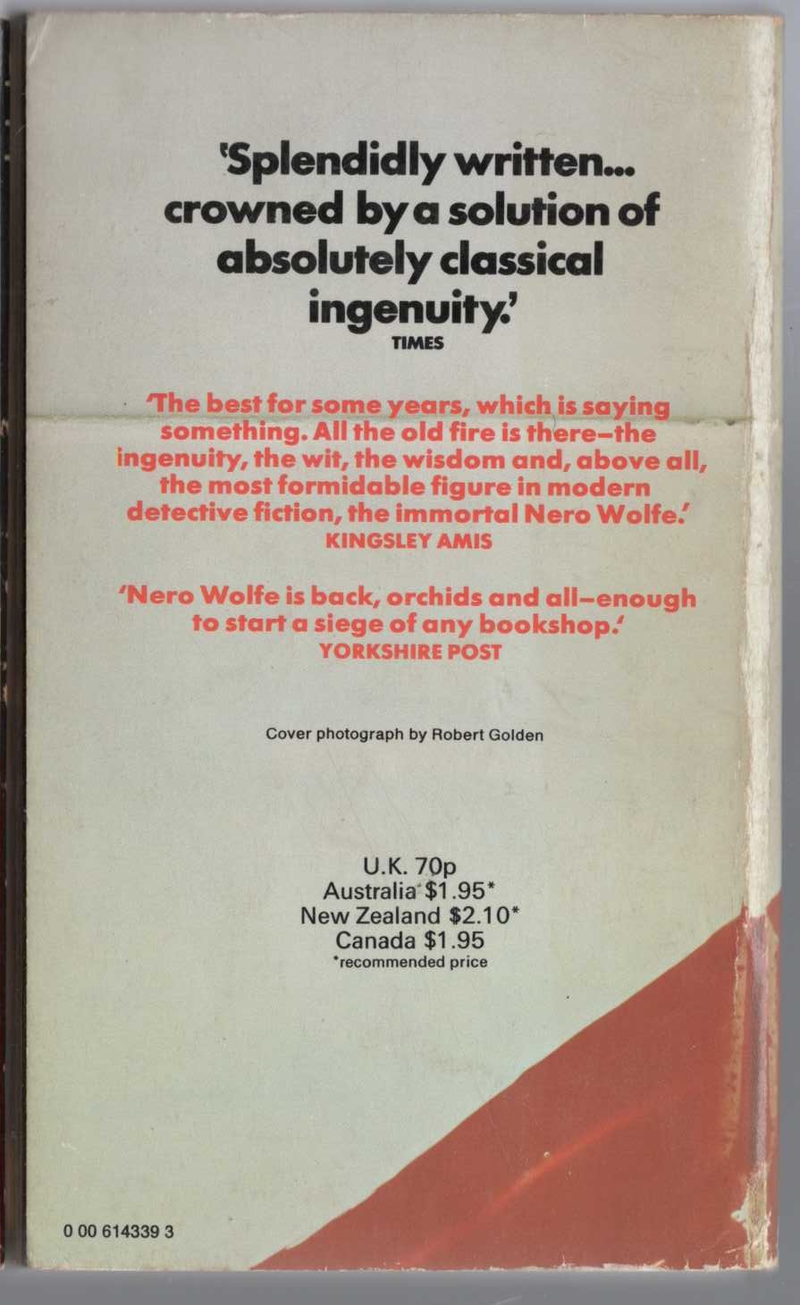 Rex Stout  A FAMILY AFFAIR magnified rear book cover image