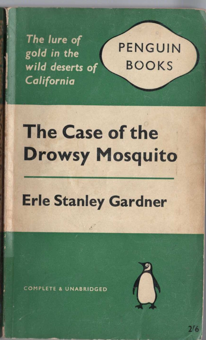 Erle Stanley Gardner  THE CASE OF THE DROWSY MOSQUITO front book cover image