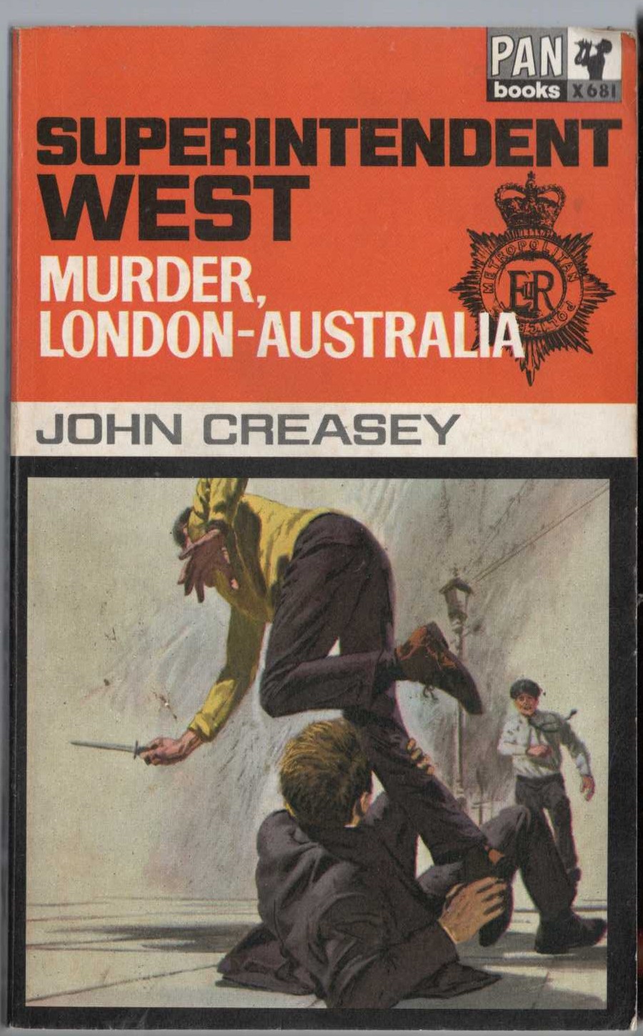 John Creasey  MUDER, LONDON - AUSTRALIA (Superintendent West) front book cover image