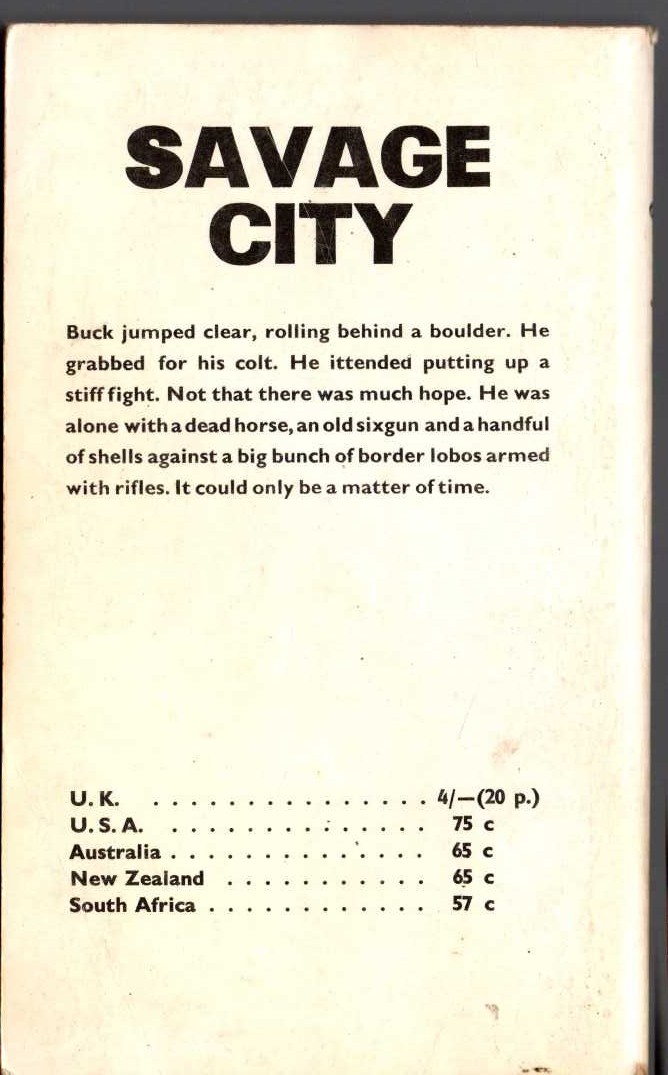 Luke Scott  SAVAGE CITY magnified rear book cover image