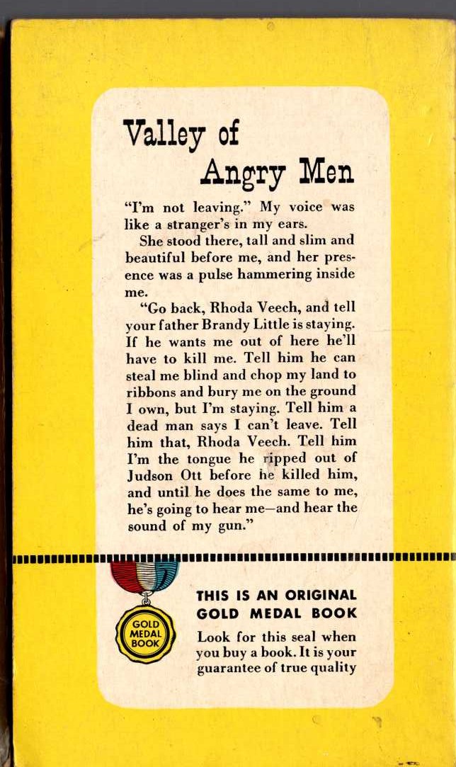 Matthew Gant  VALLEY OF ANGRY MEN magnified rear book cover image