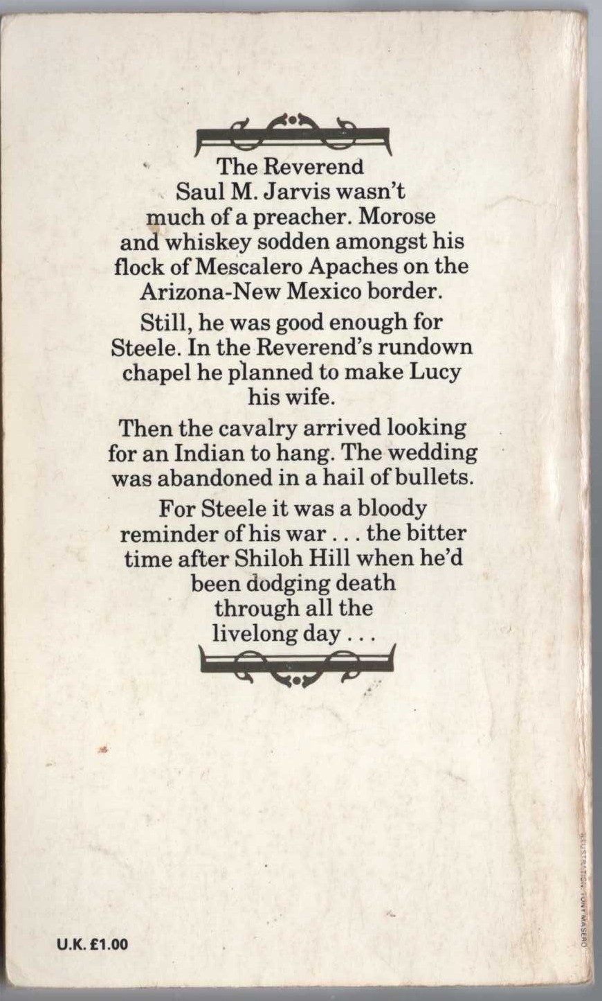 George G. Gilman  ADAM STEELE 26: STEELE'S WAR: THE PREACHER magnified rear book cover image