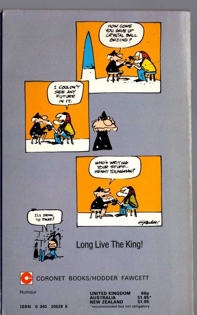 Johnny Hart  LONG LIVE THE KING! magnified rear book cover image