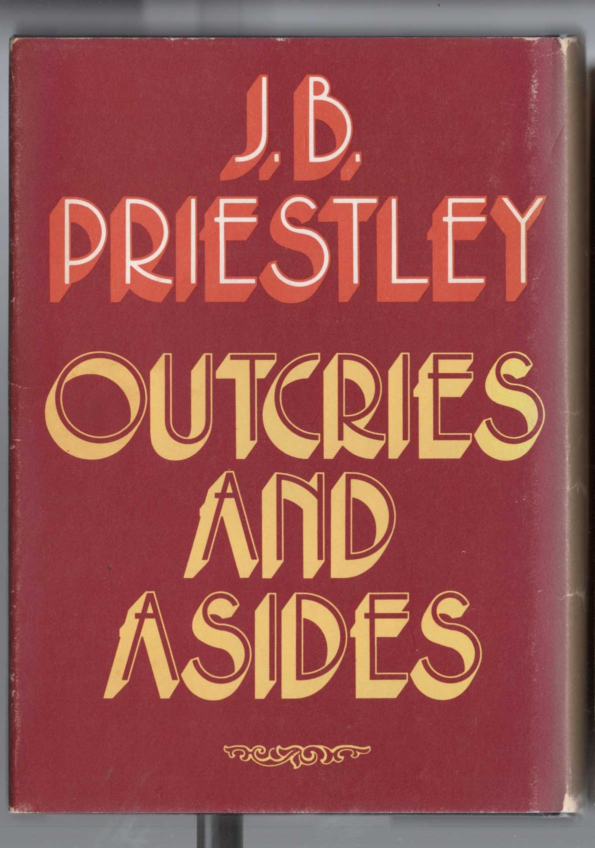 OUTCRIES AND ASIDES magnified rear book cover image
