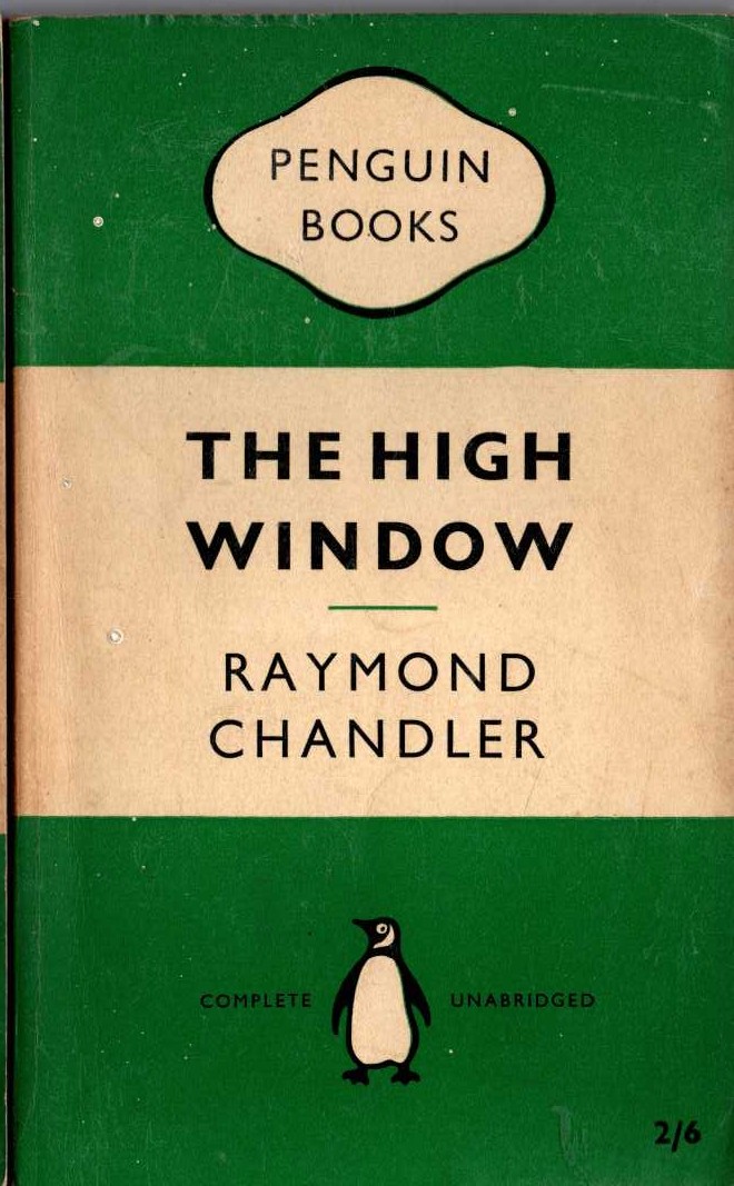 Raymond Chandler  THE HIGH WINDOW front book cover image