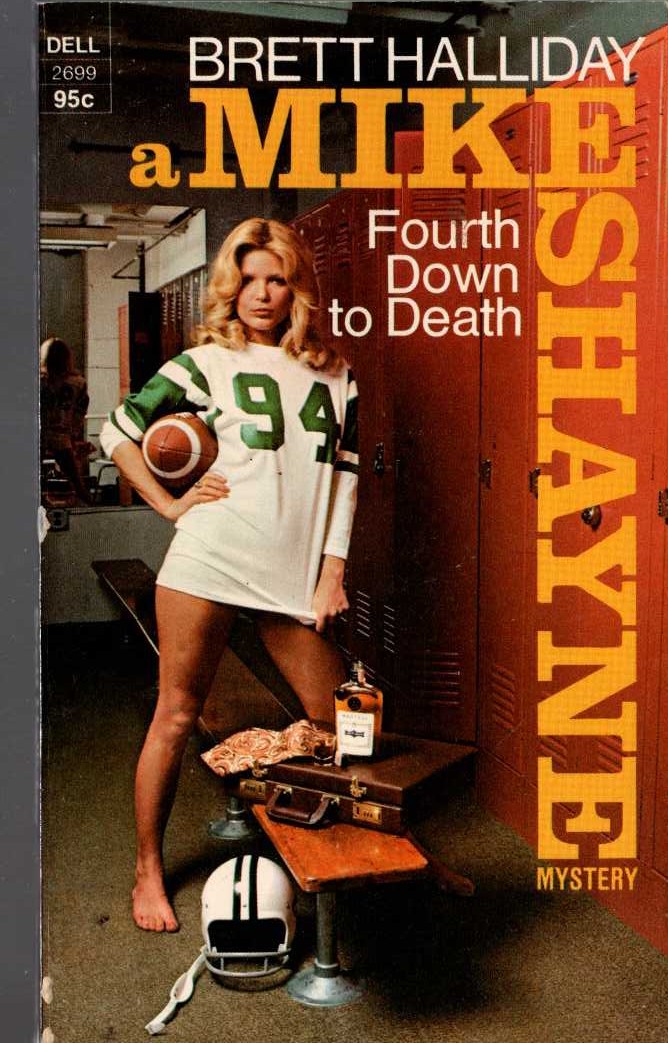 Brett Halliday  FOURTH DOWN TO DEATH front book cover image