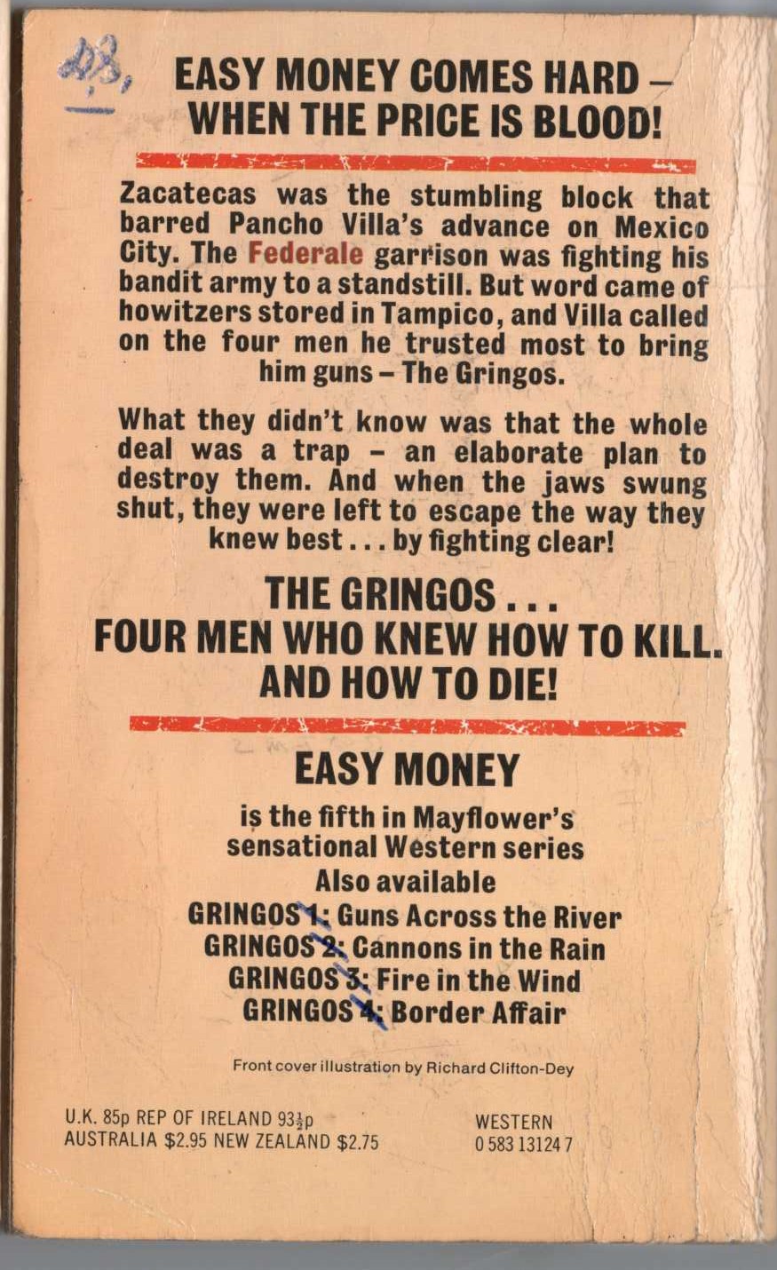 J.D. Sandon  GRINGOS 5: EASY MONEY magnified rear book cover image