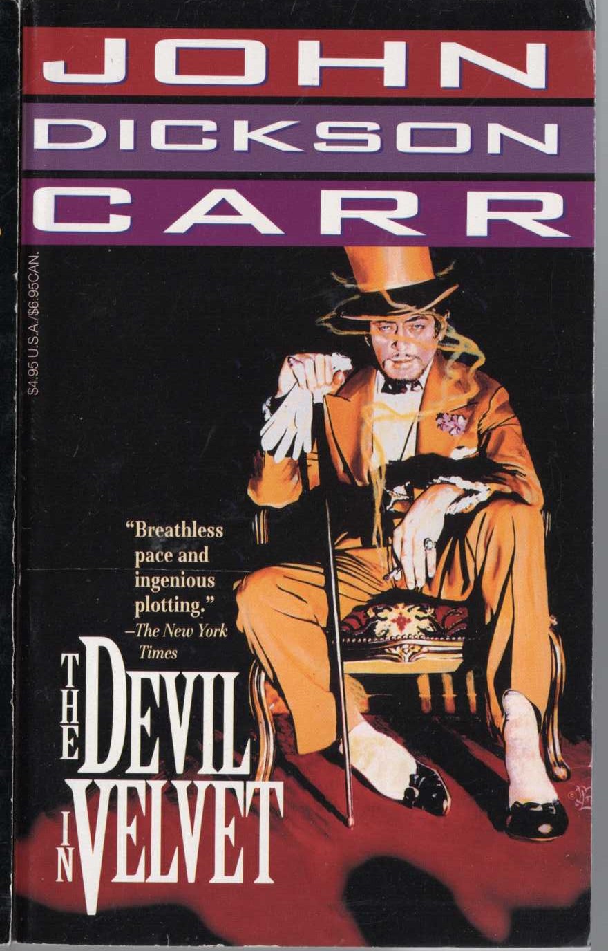 John Dickson Carr  THE DEVIL IN VELVET front book cover image