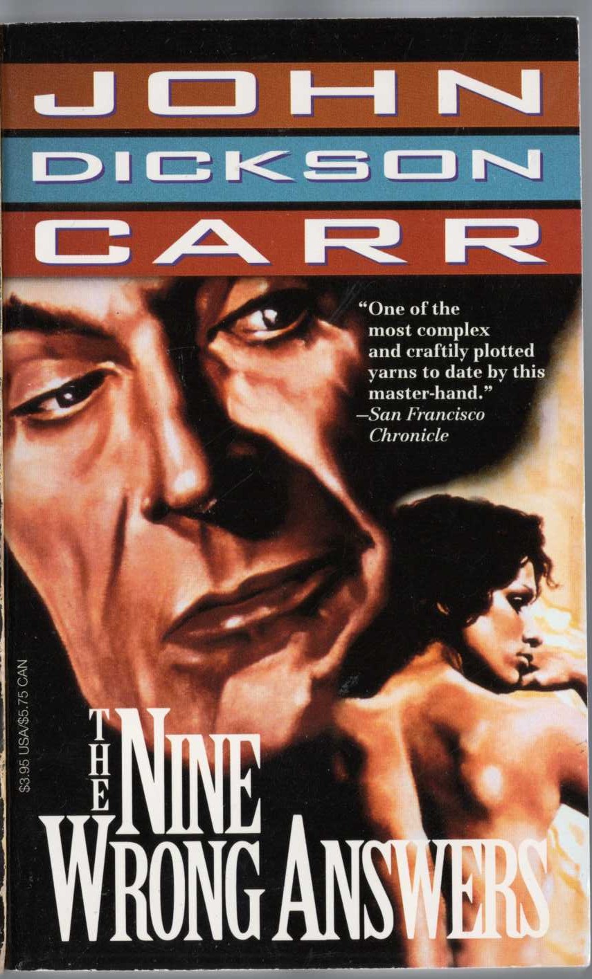 John Dickson Carr  THE NINE WRONG ANSWERS front book cover image