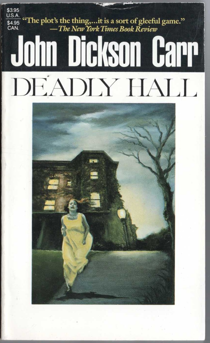 John Dickson Carr  DEADLY HALL front book cover image