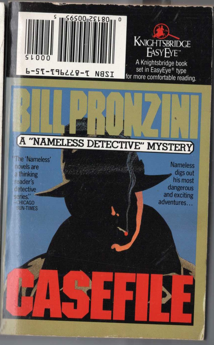 Bill Pronzini  DRAGONFIRE / CASEFILE (Double volume edition) magnified rear book cover image